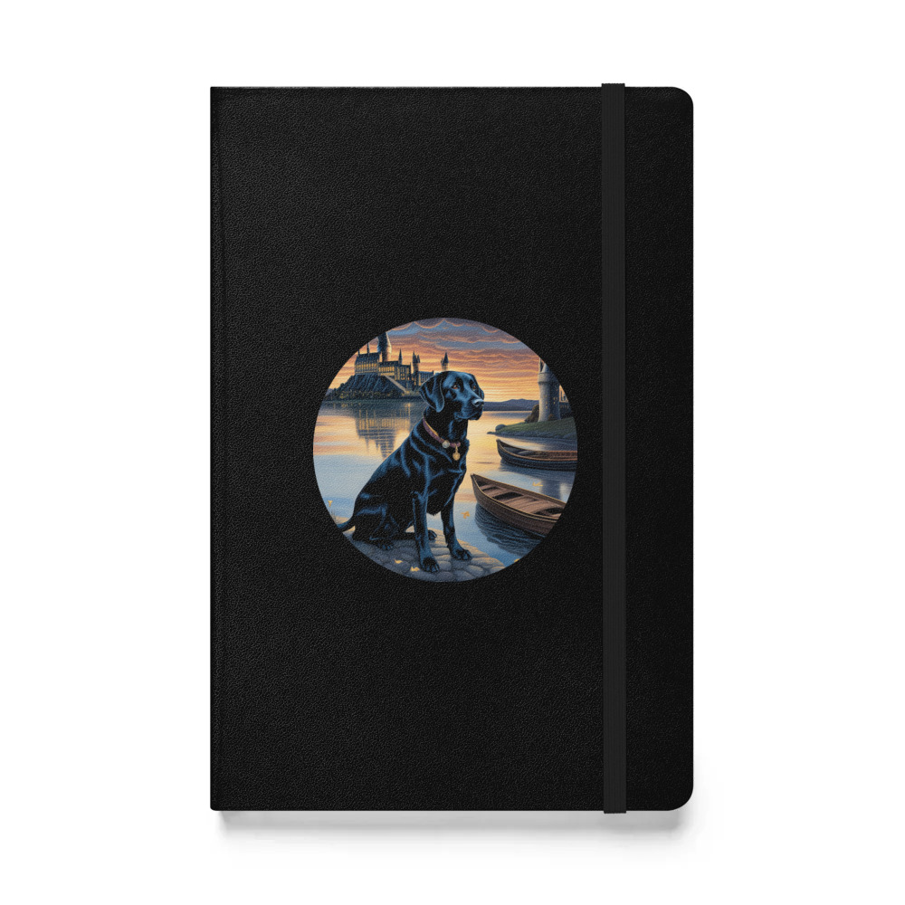 PugMug Custom Black Labrador Retriever Hardcover Bound Notebook