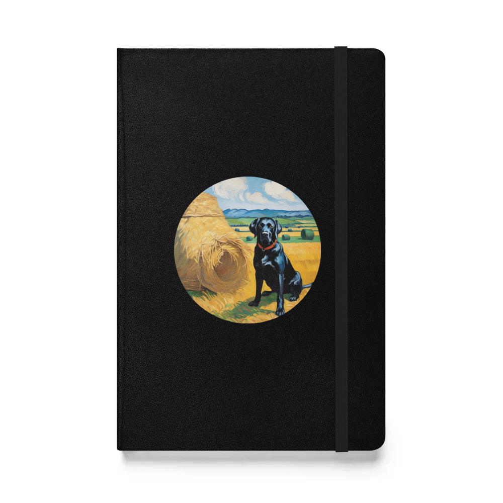 PugMug Custom Black Labrador Retriever Hardcover Bound Notebook