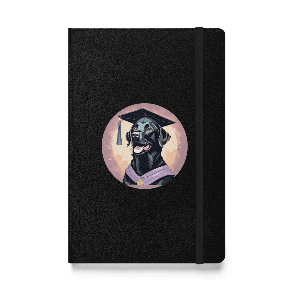 PugMug Custom Black Labrador Retriever Hardcover Bound Notebook