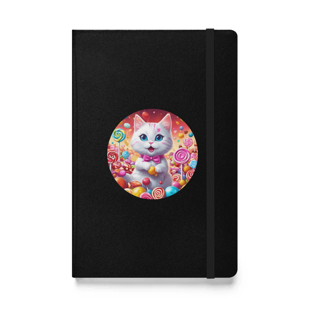 PugMug Custom White Companion Cat Hardcover Bound Notebook