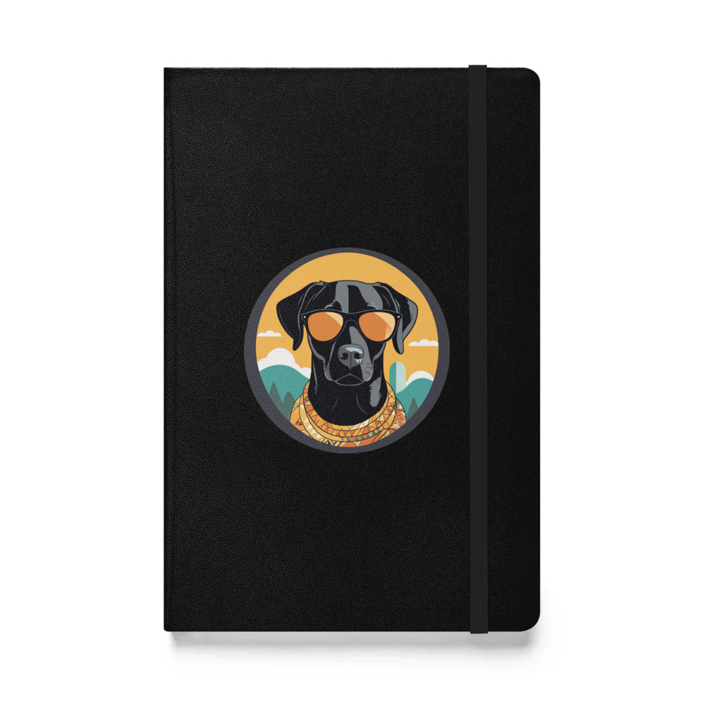 PugMug Custom Black Labrador Retriever Hardcover Bound Notebook