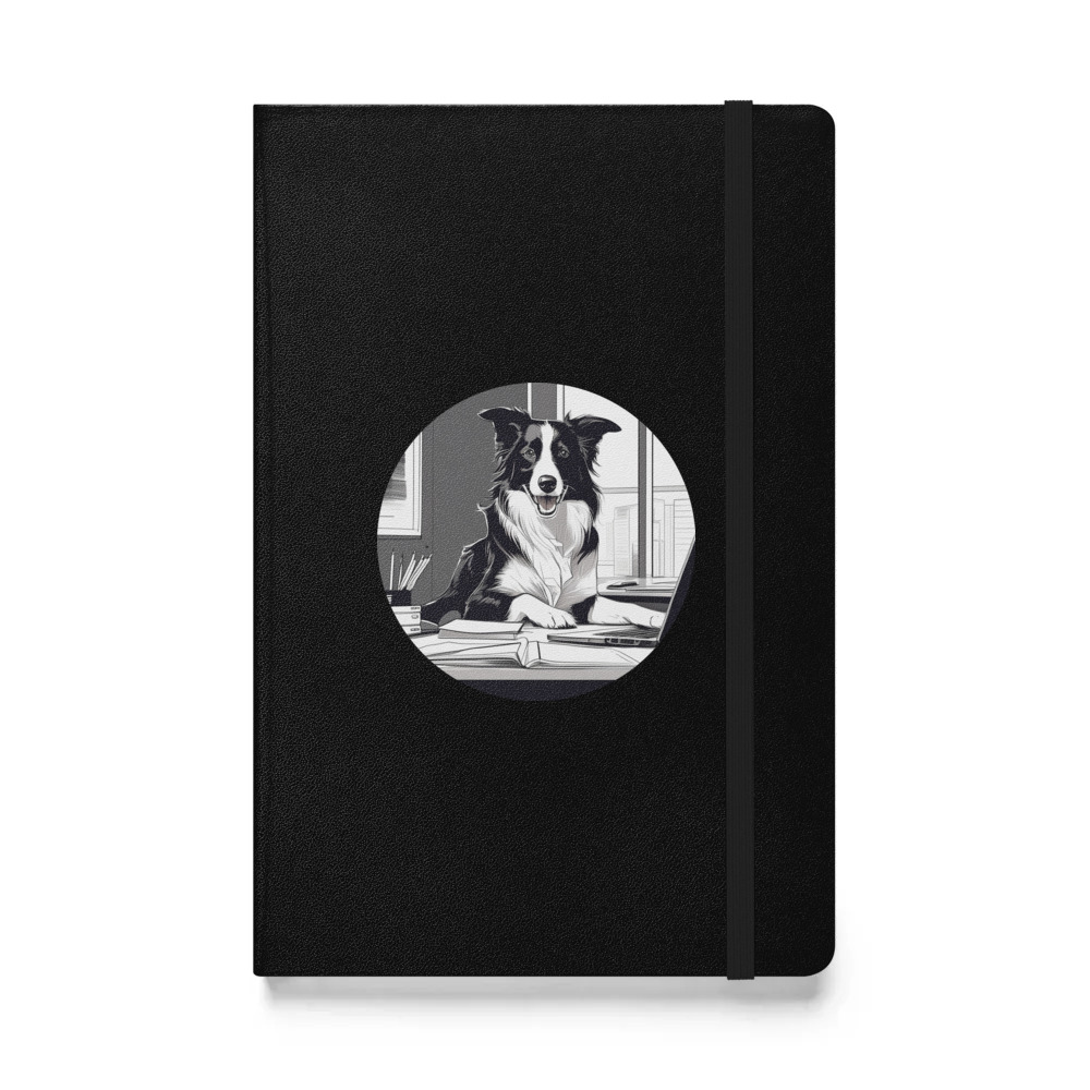PugMug Custom Border Collie Hardcover Bound Notebook