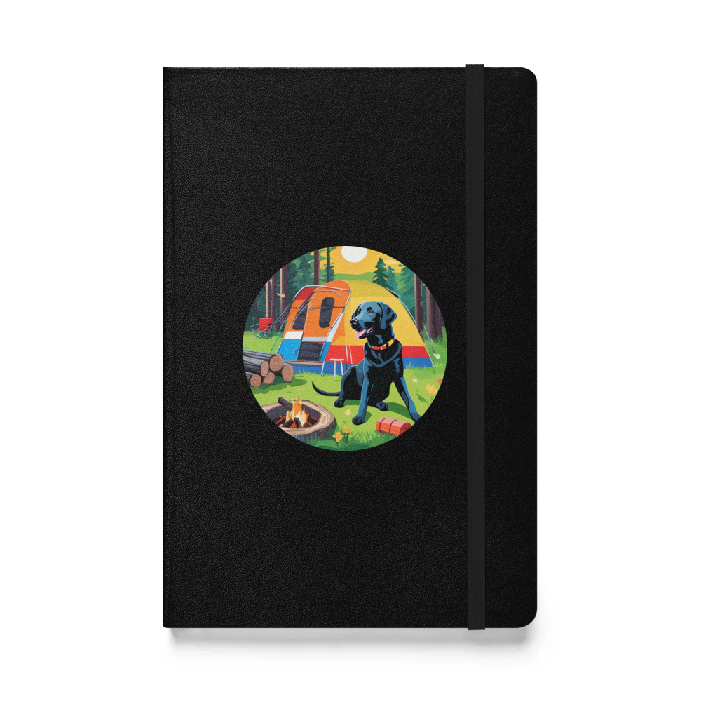 PugMug Custom Black Labrador Retriever Hardcover Bound Notebook