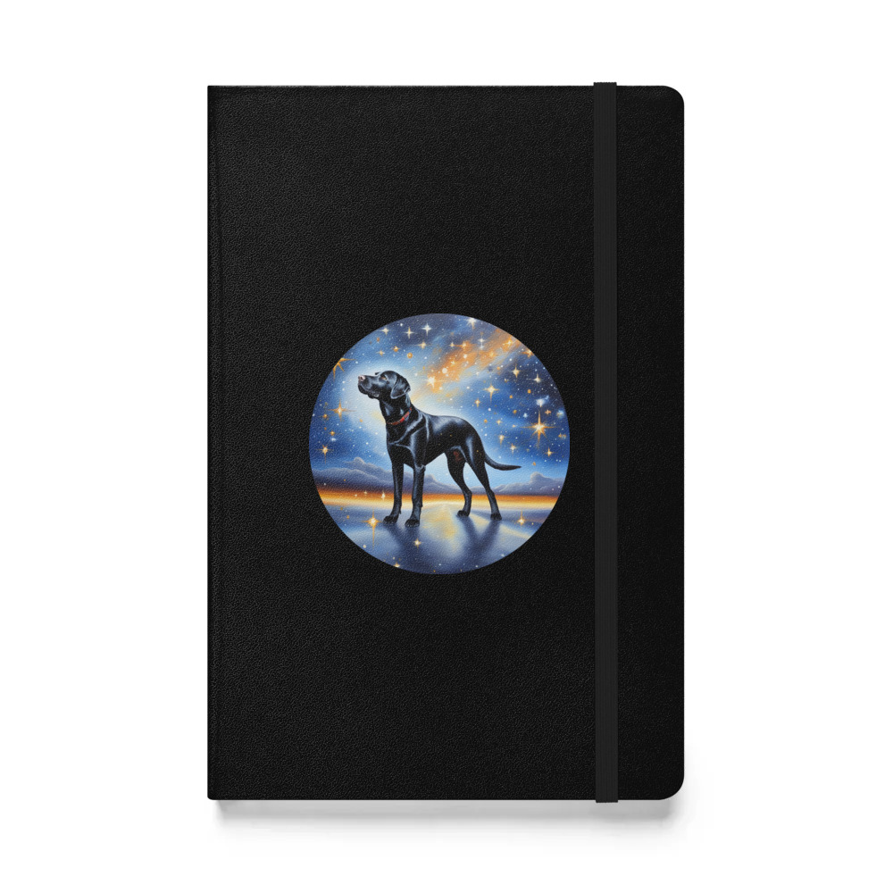 PugMug Custom Black Labrador Retriever Hardcover Bound Notebook