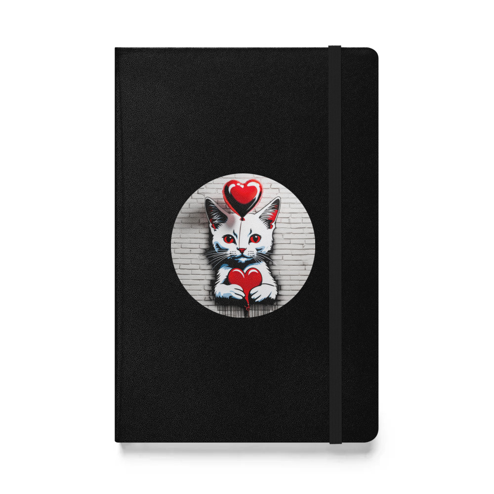 PugMug Custom White Abyssinian Cat Hardcover Bound Notebook