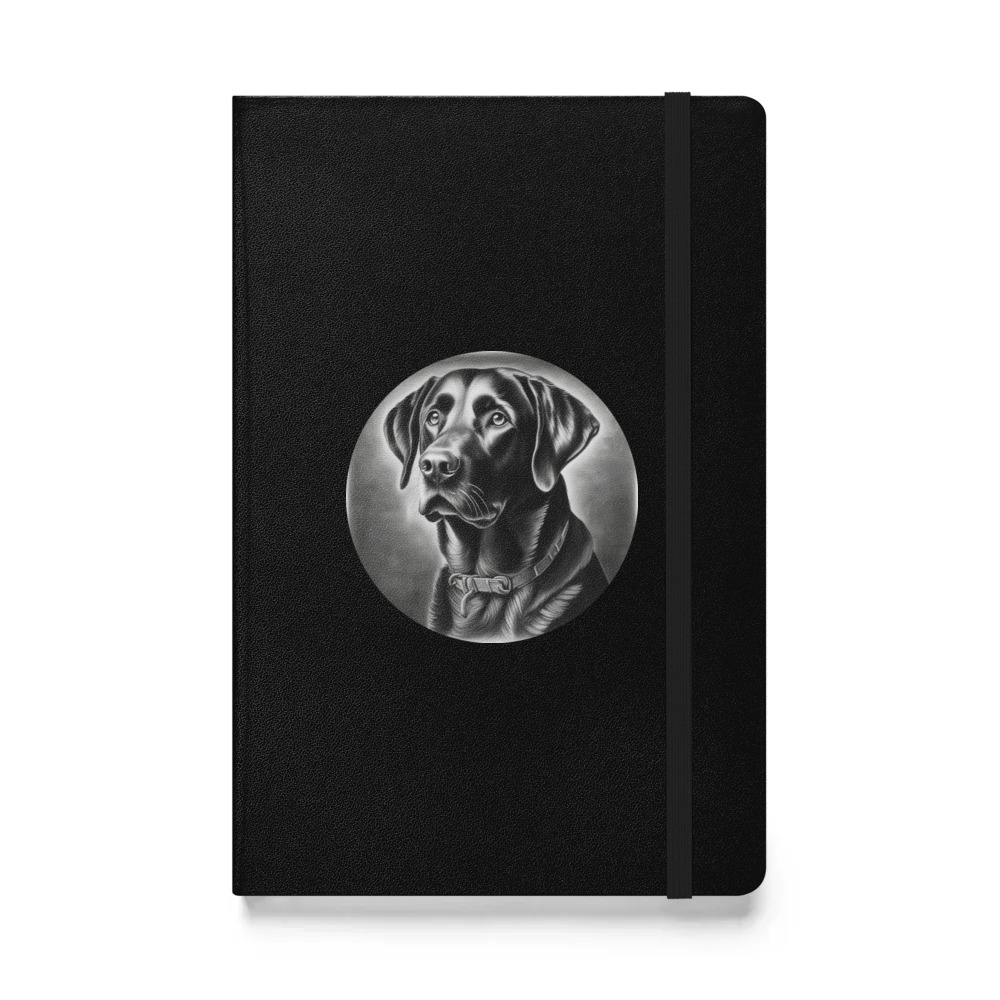 PugMug Custom Black Labrador Retriever Hardcover Bound Notebook