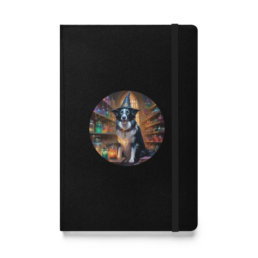 PugMug Custom Border Collie Hardcover Bound Notebook