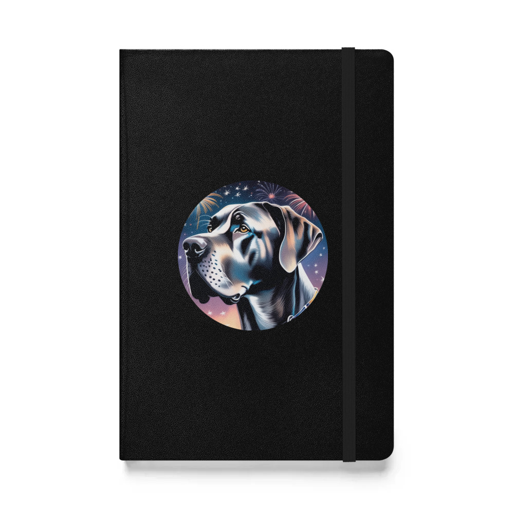 PugMug Custom Great Dane Hardcover Bound Notebook