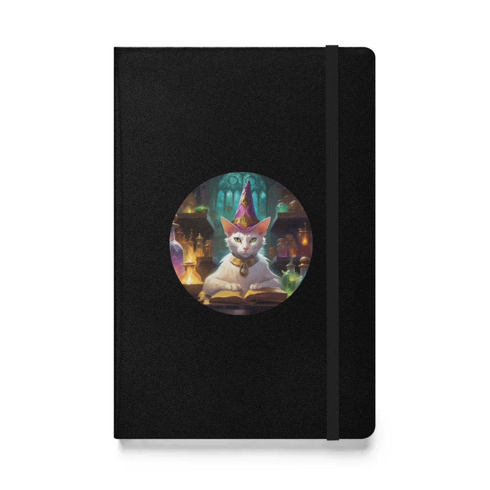 PugMug Custom White Abyssinian Cat Hardcover Bound Notebook