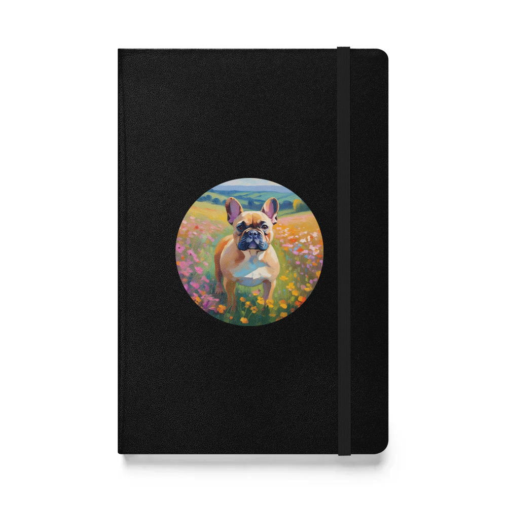 PugMug Custom Tan French Bulldog Hardcover Bound Notebook