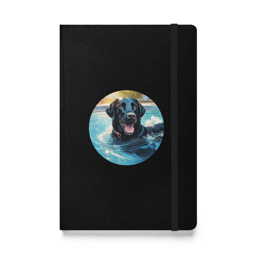 PugMug Custom Black Labrador Retriever Hardcover Bound Notebook