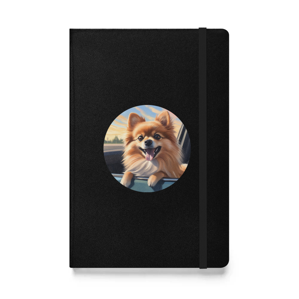 PugMug Custom Tan Pomeranian Hardcover Bound Notebook