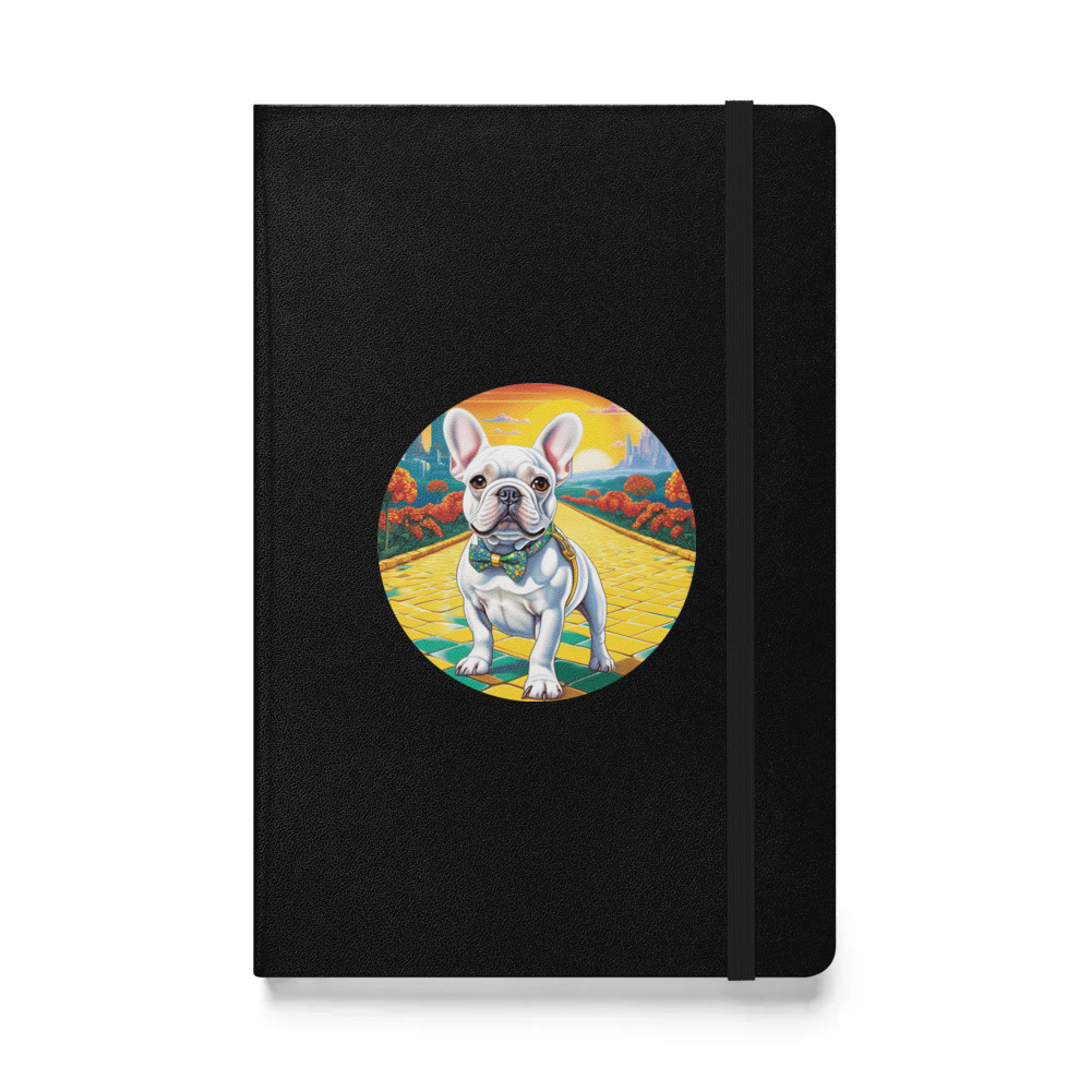 PugMug Custom White French Bulldog Hardcover Bound Notebook