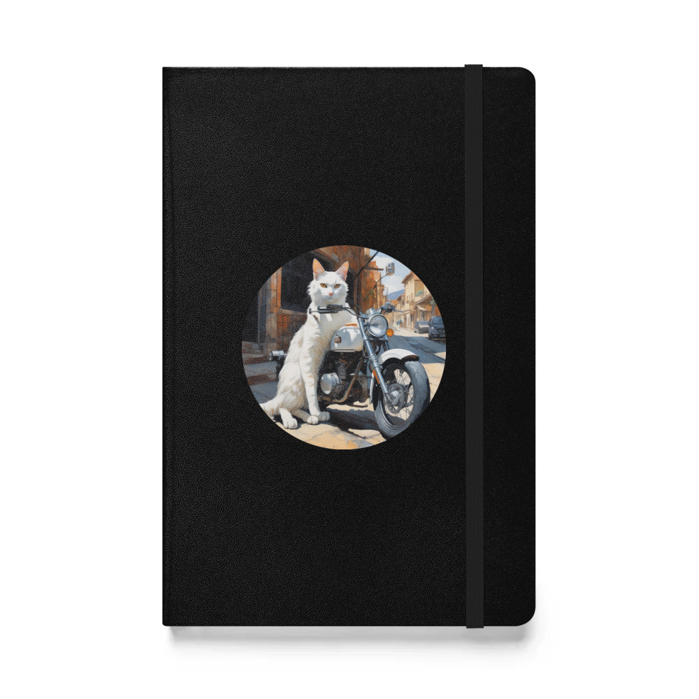 PugMug Custom White Companion Cat Hardcover Bound Notebook