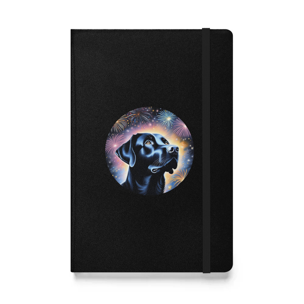 PugMug Custom Black Labrador Retriever Hardcover Bound Notebook