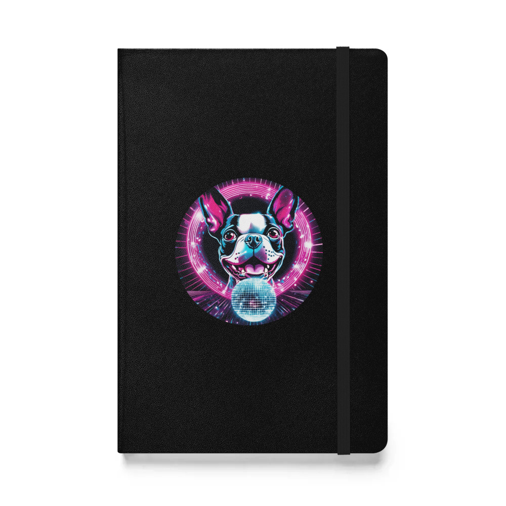 PugMug Custom Boston Terrier Hardcover Bound Notebook