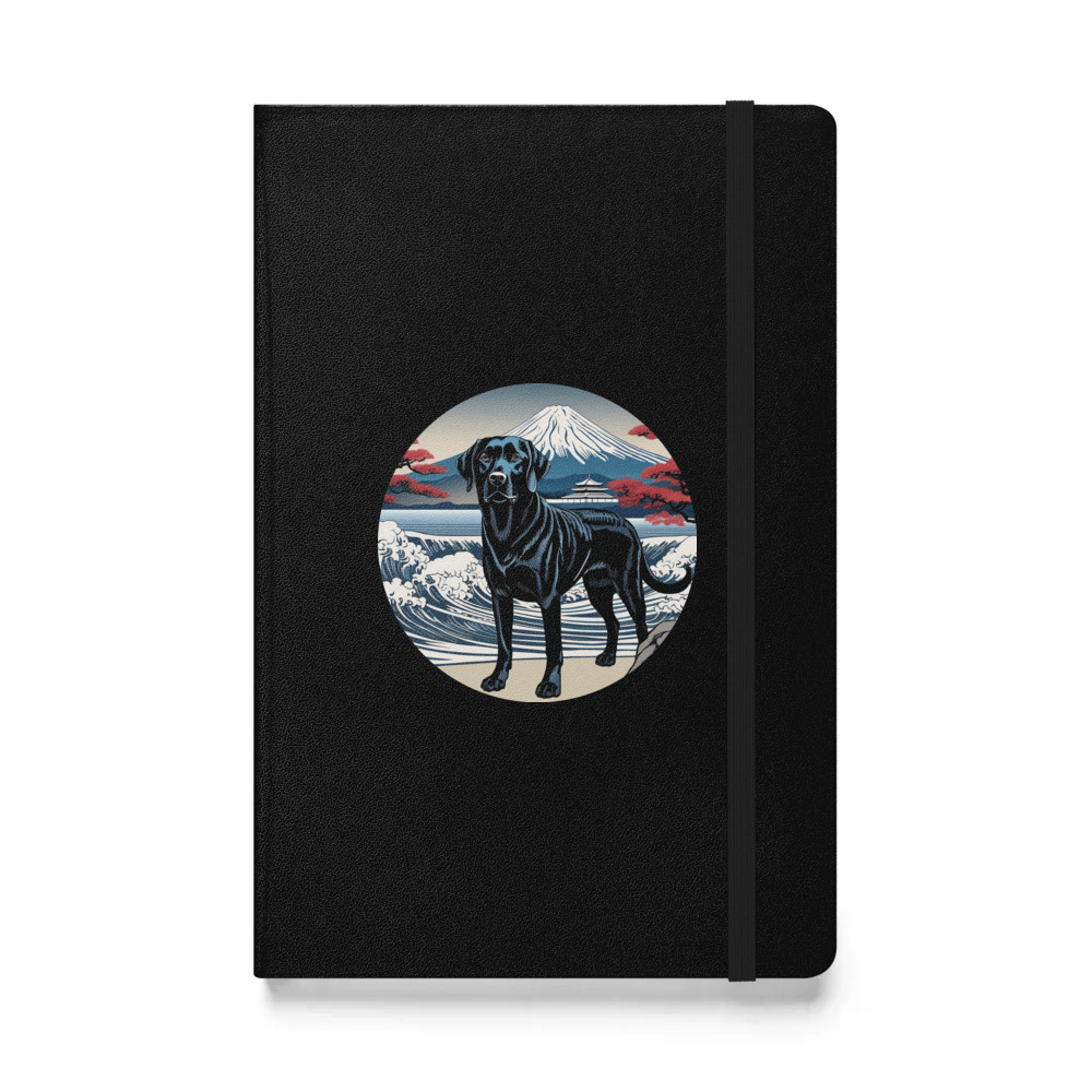 PugMug Custom Black Labrador Retriever Hardcover Bound Notebook