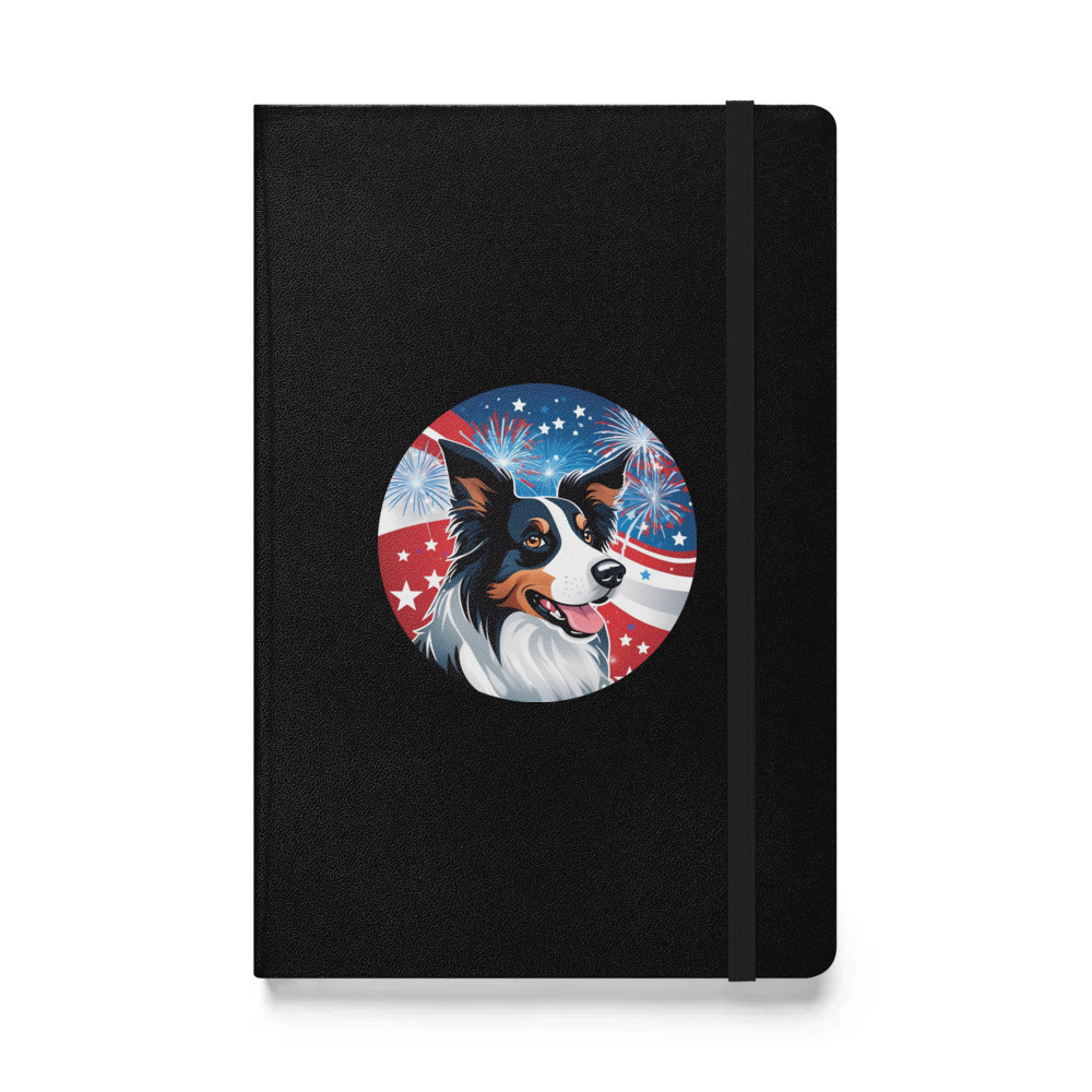 PugMug Custom Border Collie Hardcover Bound Notebook