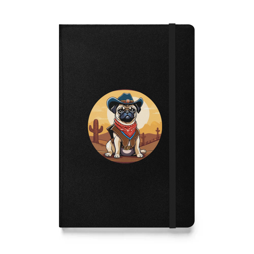 PugMug Custom Pug Hardcover Bound Notebook