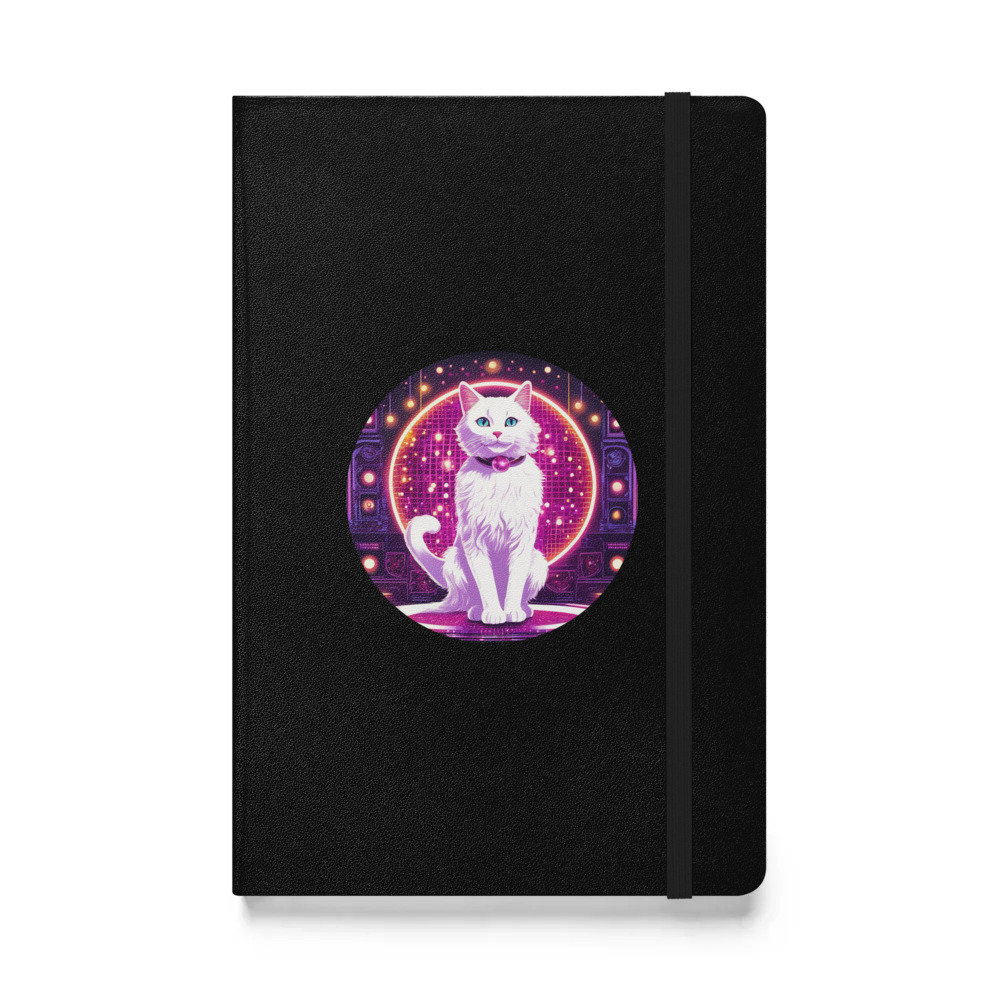 PugMug Custom White Companion Cat Hardcover Bound Notebook