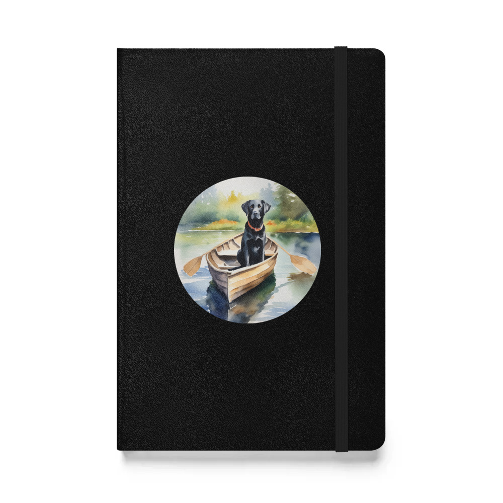 PugMug Custom Black Labrador Retriever Hardcover Bound Notebook