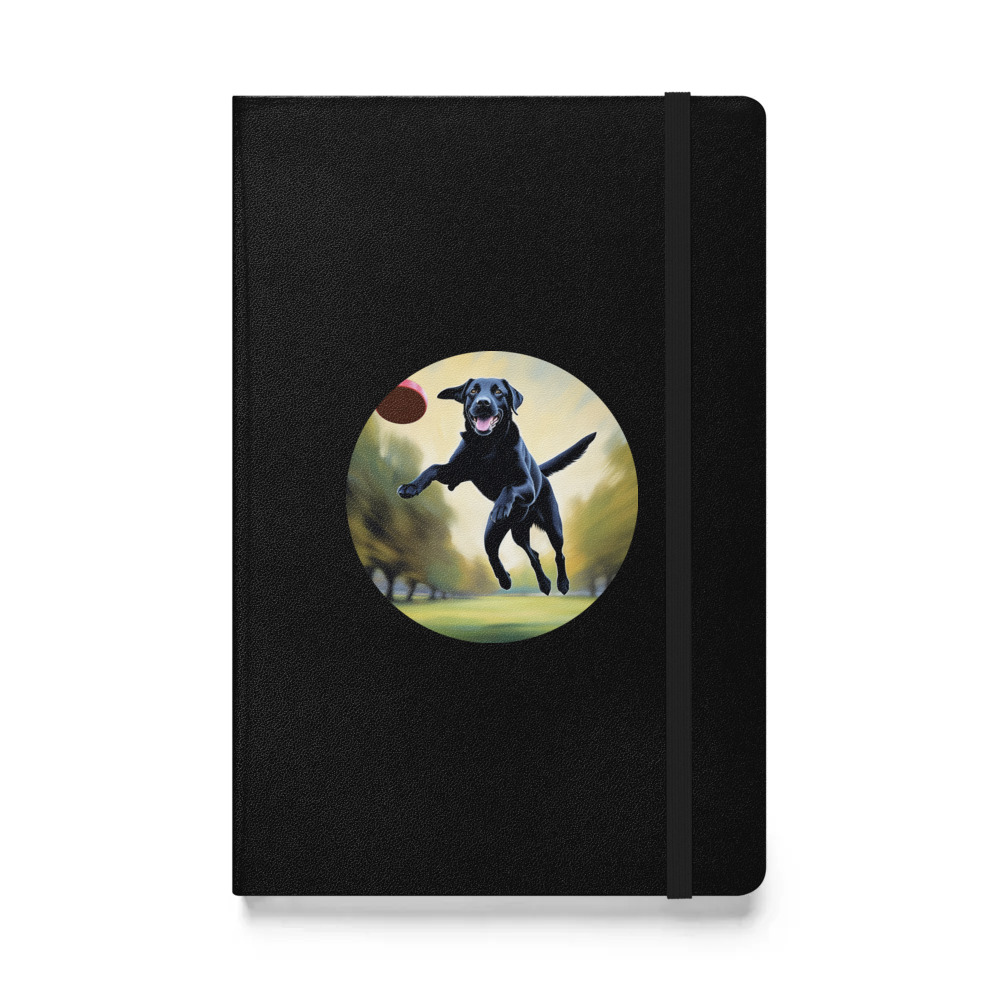 PugMug Custom Black Labrador Retriever Hardcover Bound Notebook