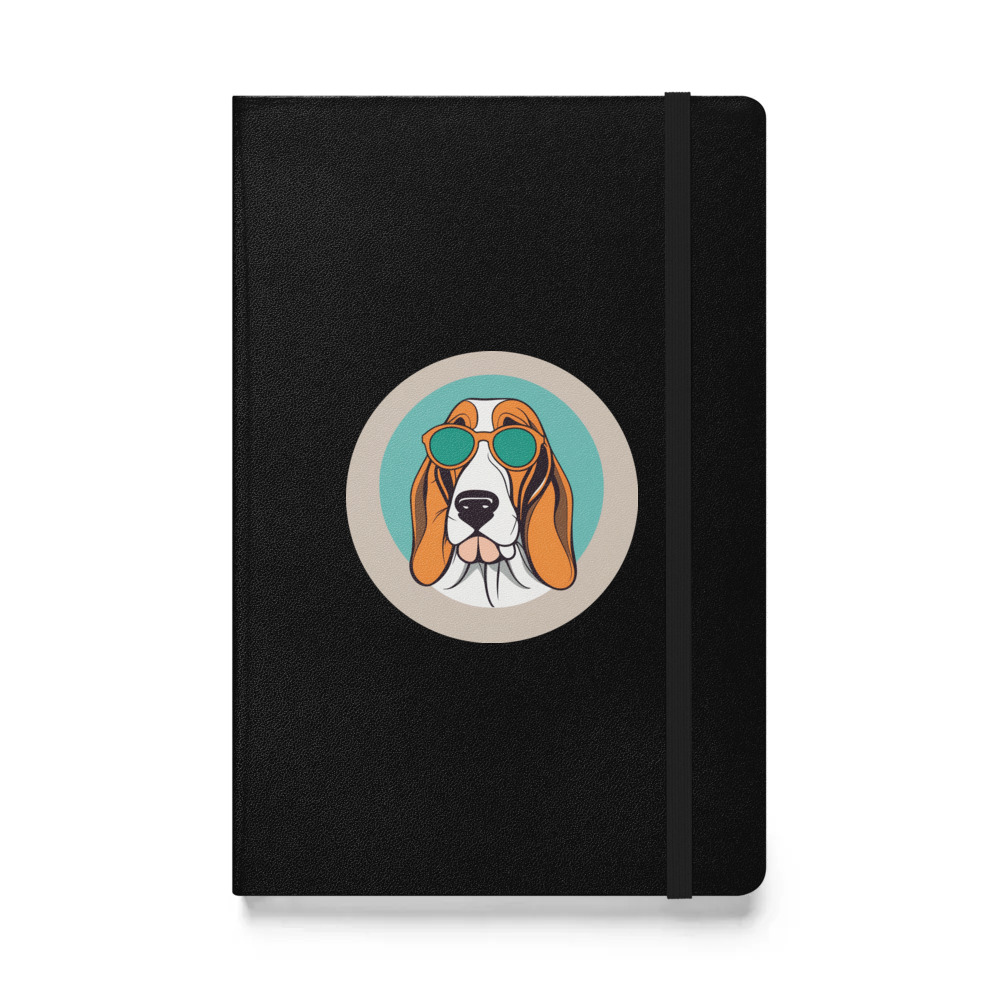 PugMug Custom Basset Hound Hardcover Bound Notebook