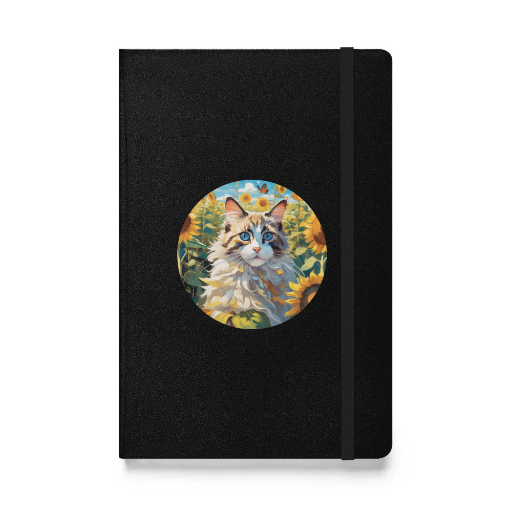 PugMug Custom Tabby Ragdoll Cat Hardcover Bound Notebook