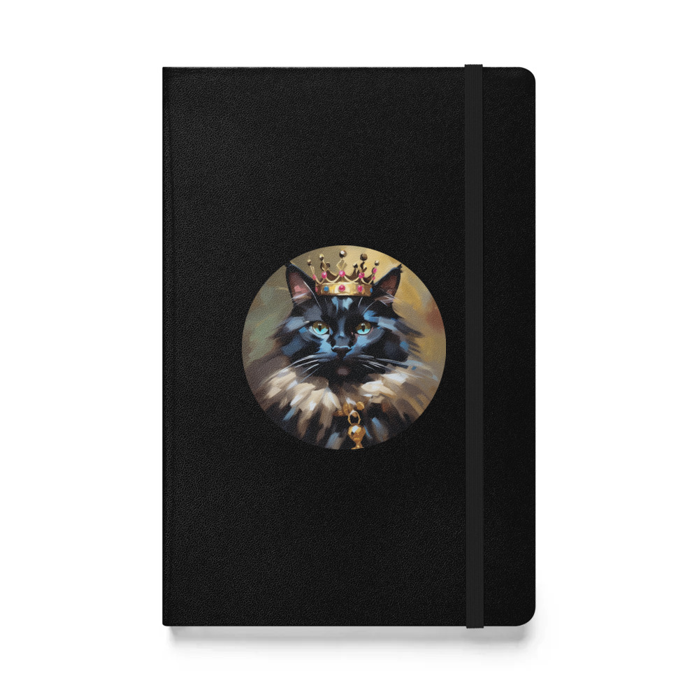 PugMug Custom Black Ragdoll Cat Hardcover Bound Notebook