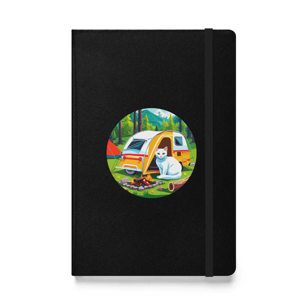 PugMug Custom White Companion Cat Hardcover Bound Notebook