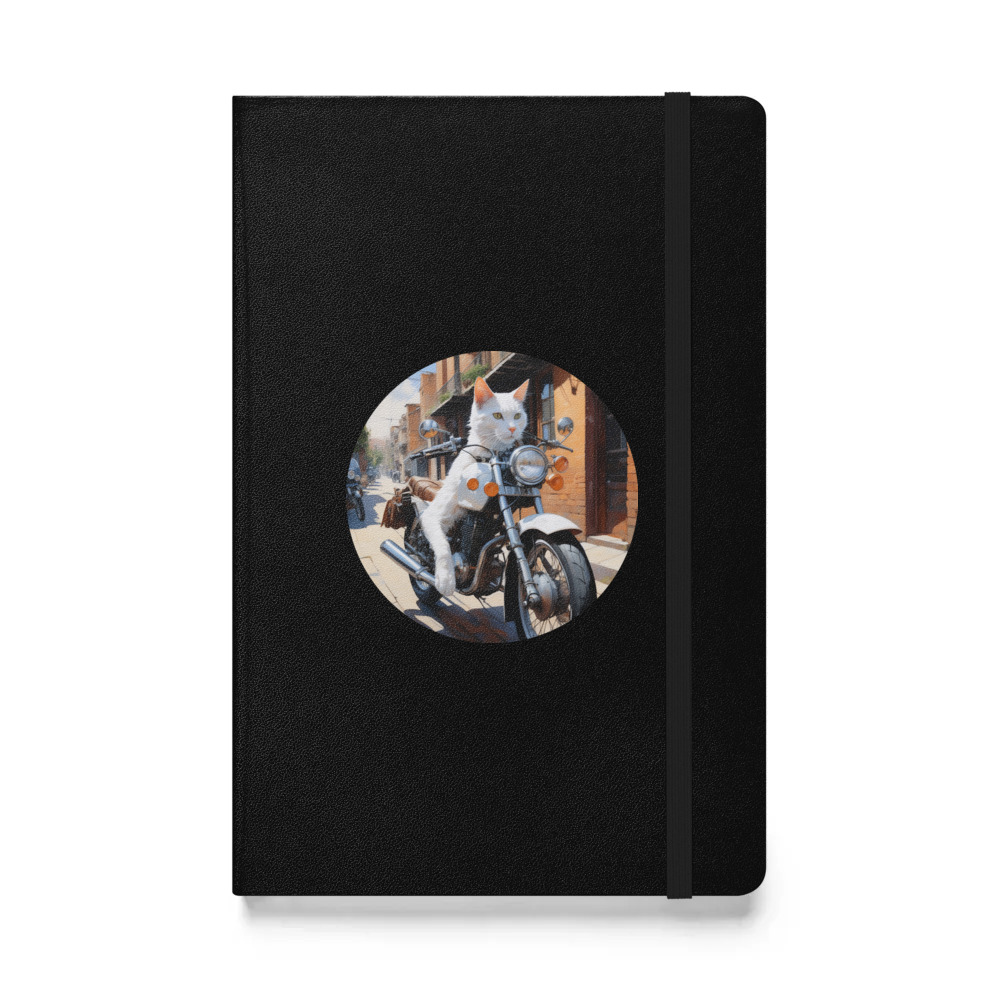 PugMug Custom White Companion Cat Hardcover Bound Notebook