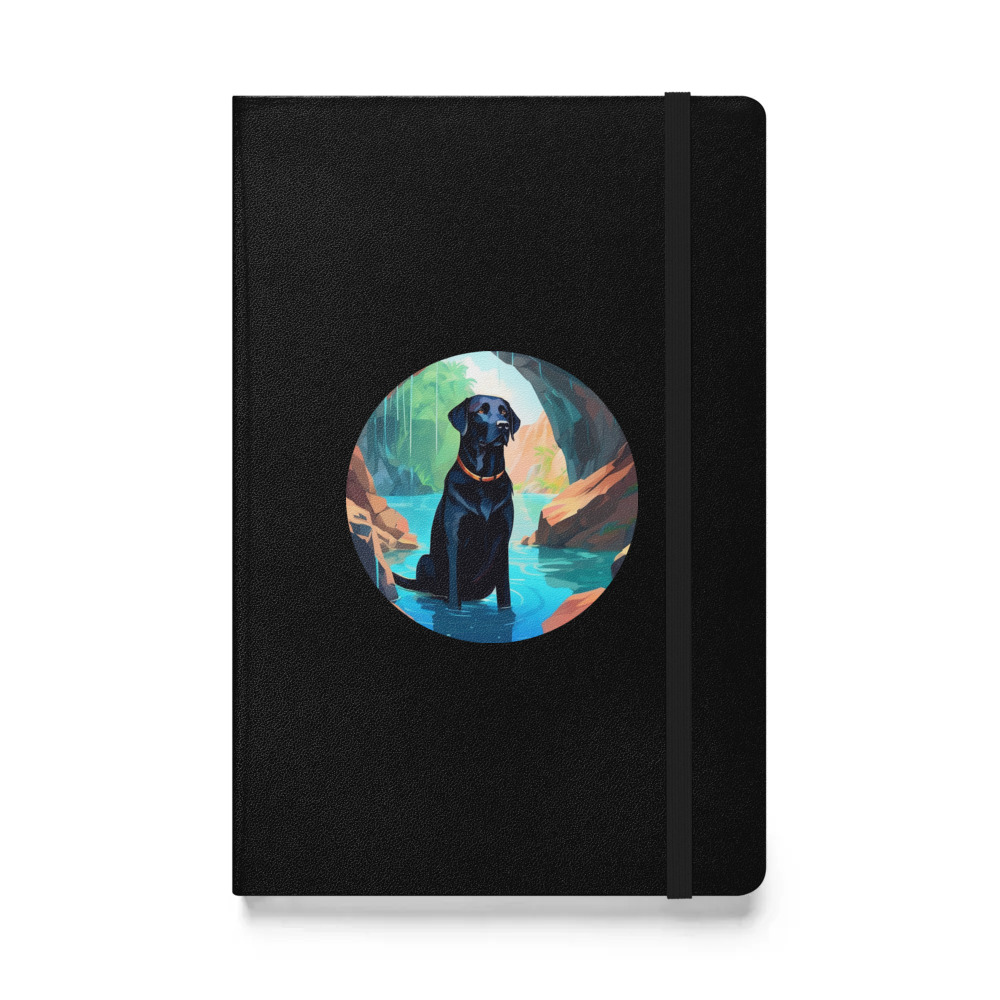 PugMug Custom Black Labrador Retriever Hardcover Bound Notebook