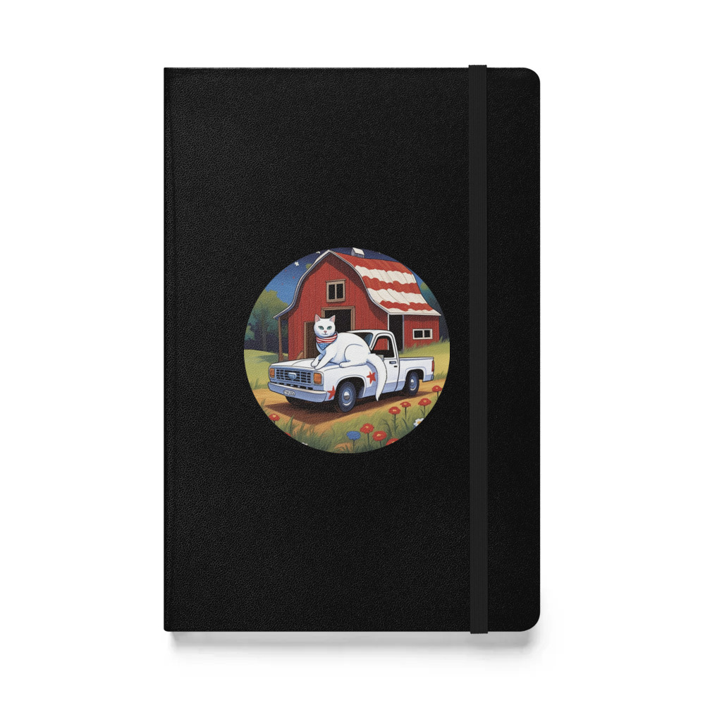 PugMug Custom White Companion Cat Hardcover Bound Notebook