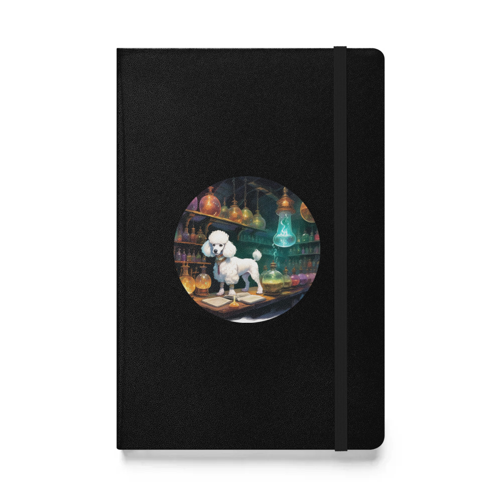 PugMug Custom White Poodle Hardcover Bound Notebook