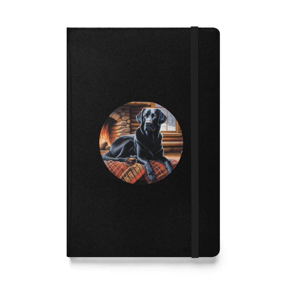 PugMug Custom Black Labrador Retriever Hardcover Bound Notebook