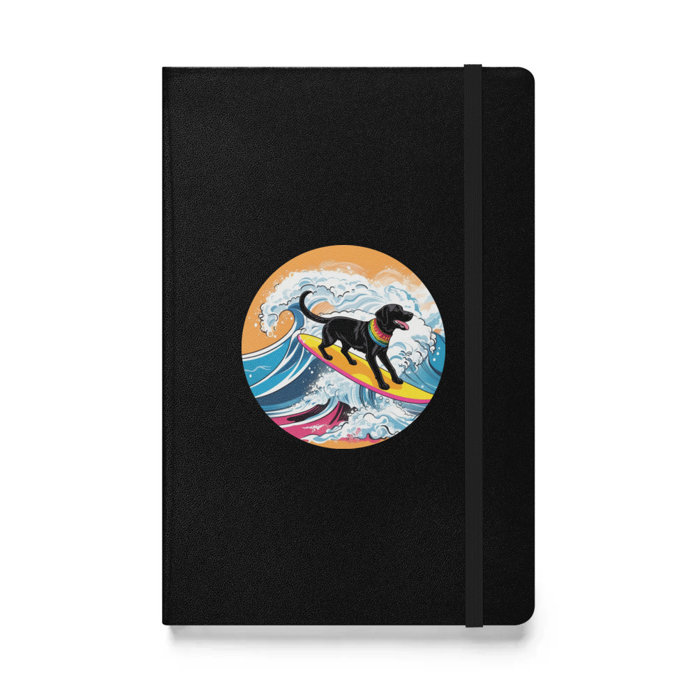 PugMug Custom Black Labrador Retriever Hardcover Bound Notebook