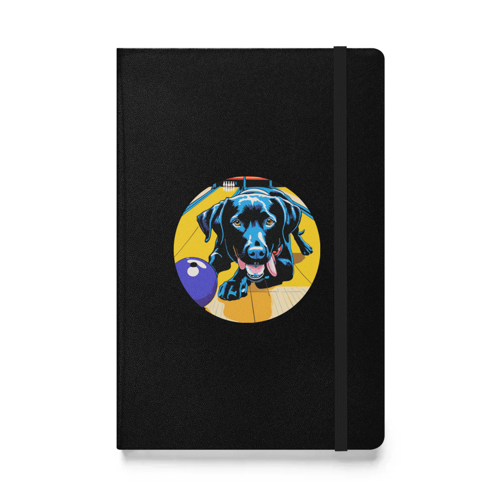 PugMug Custom Black Labrador Retriever Hardcover Bound Notebook