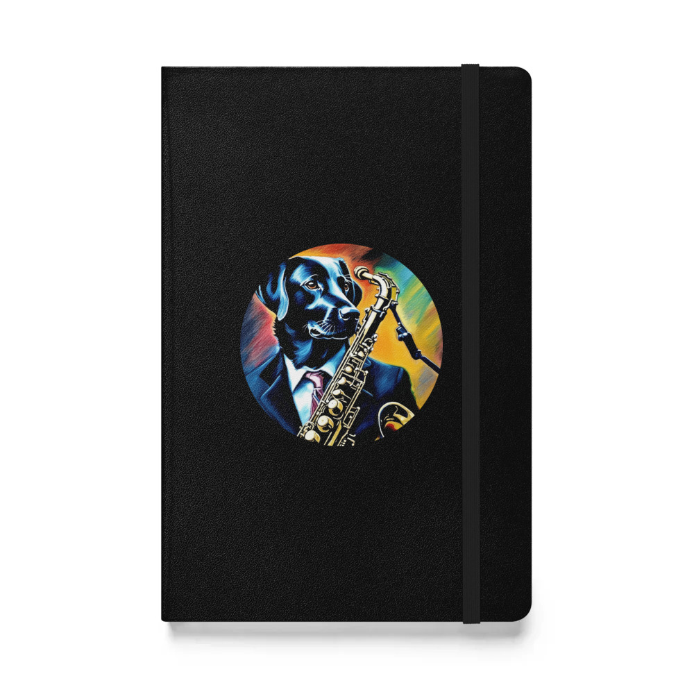 PugMug Custom Black Labrador Retriever Hardcover Bound Notebook