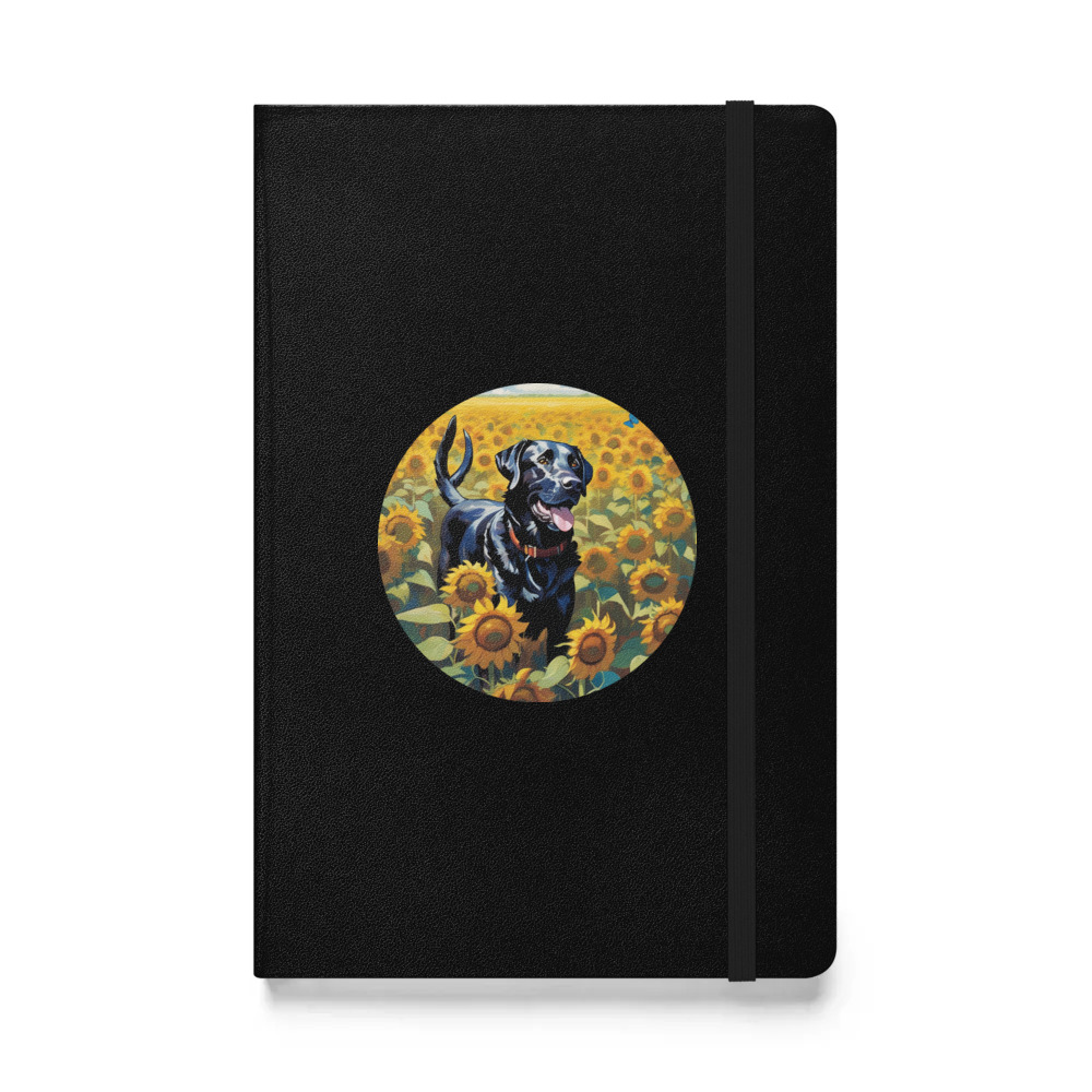 PugMug Custom Black Labrador Retriever Hardcover Bound Notebook
