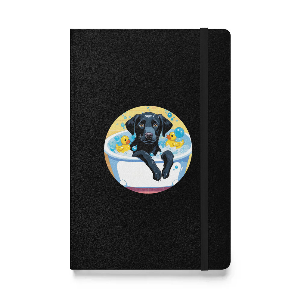 PugMug Custom Black Labrador Retriever Hardcover Bound Notebook