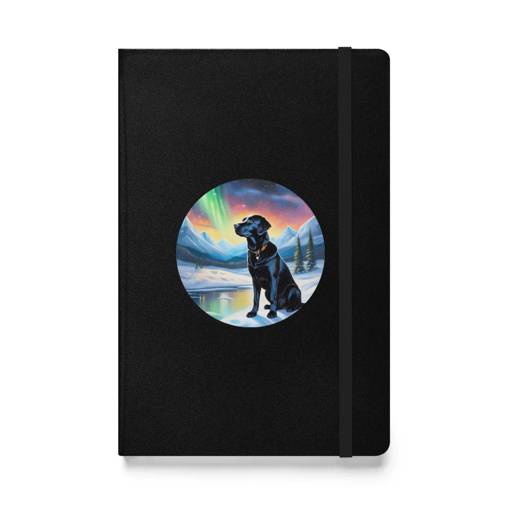 PugMug Custom Black Labrador Retriever Hardcover Bound Notebook