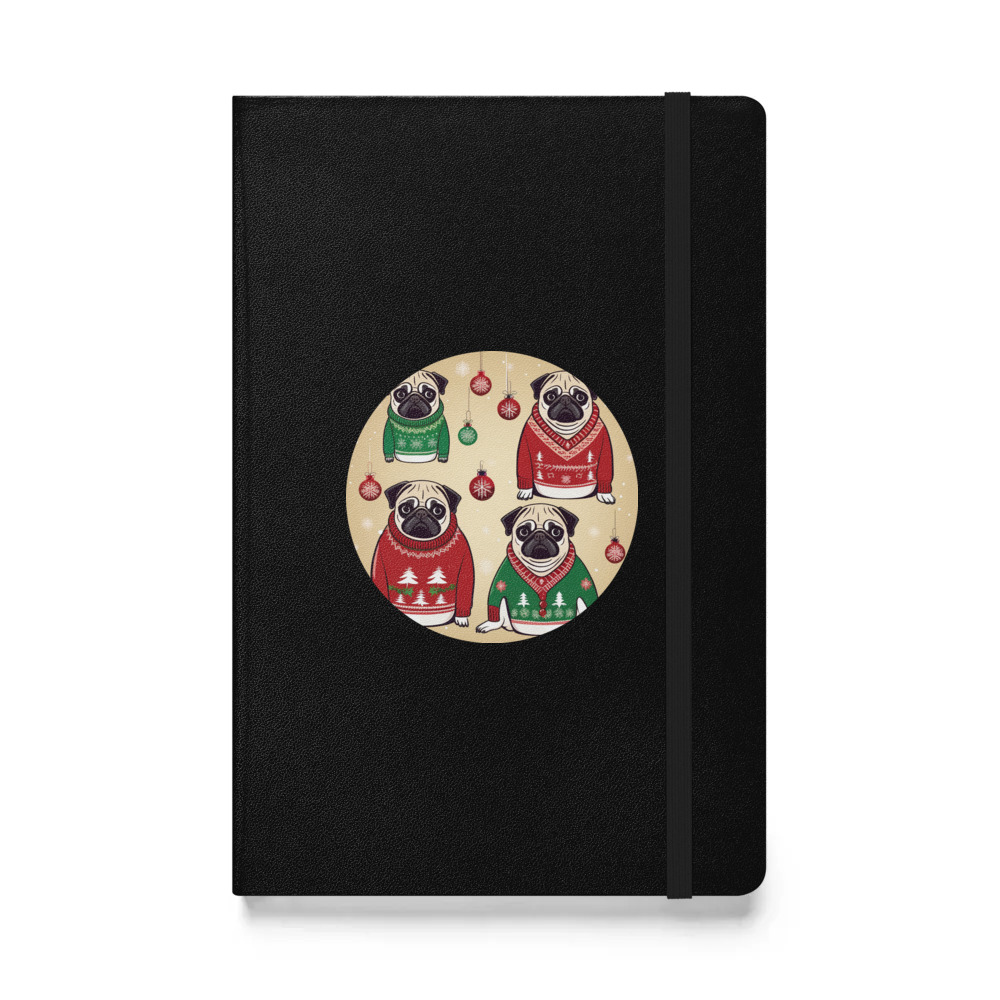 PugMug Custom Pug Hardcover Bound Notebook