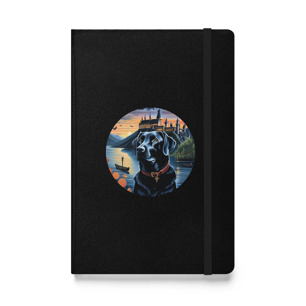 PugMug Custom Black Labrador Retriever Hardcover Bound Notebook