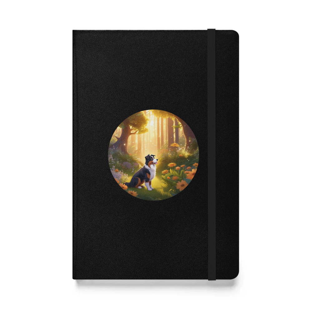 PugMug Custom Australian Shepherd Dog Hardcover Bound Notebook