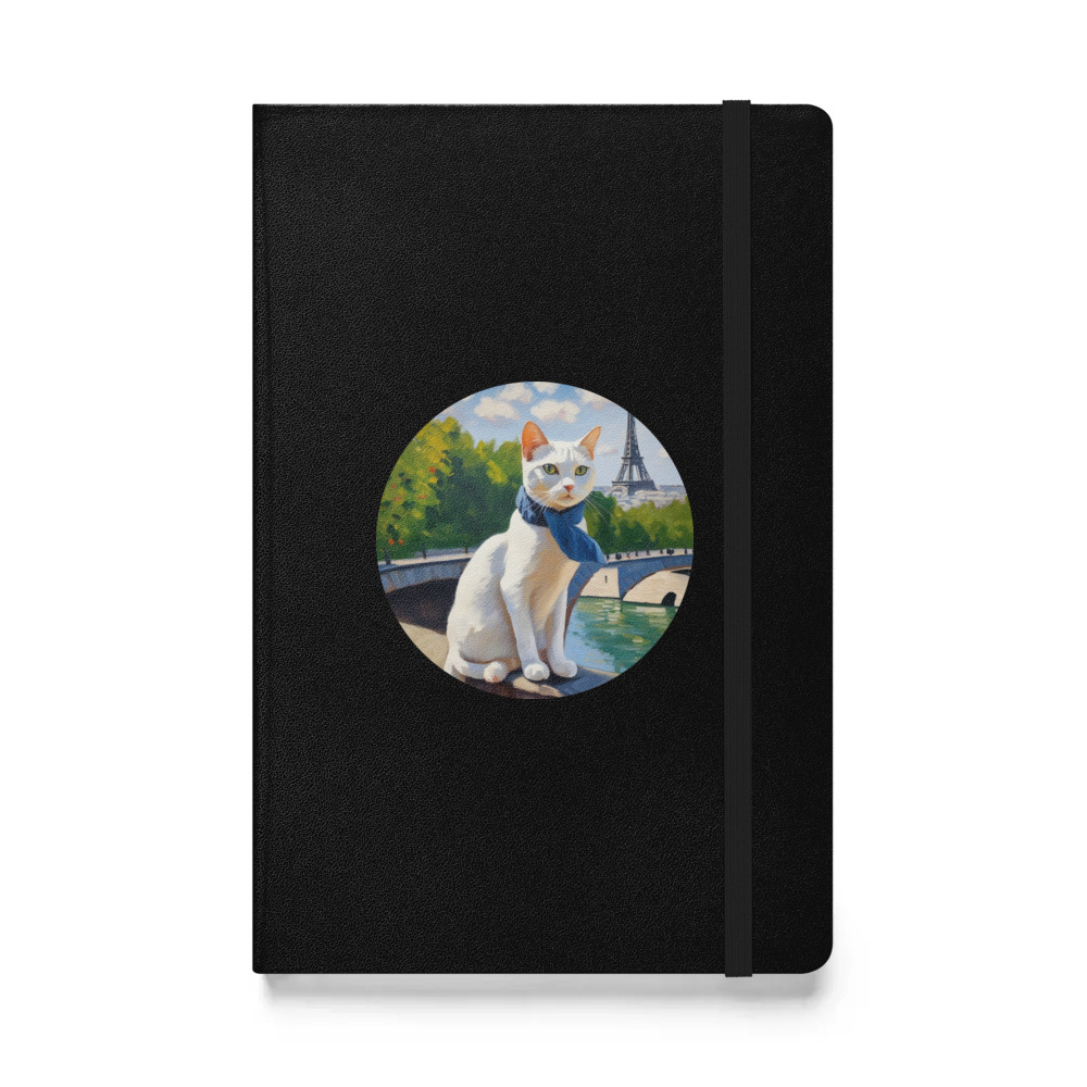 PugMug Custom White Companion Cat Hardcover Bound Notebook