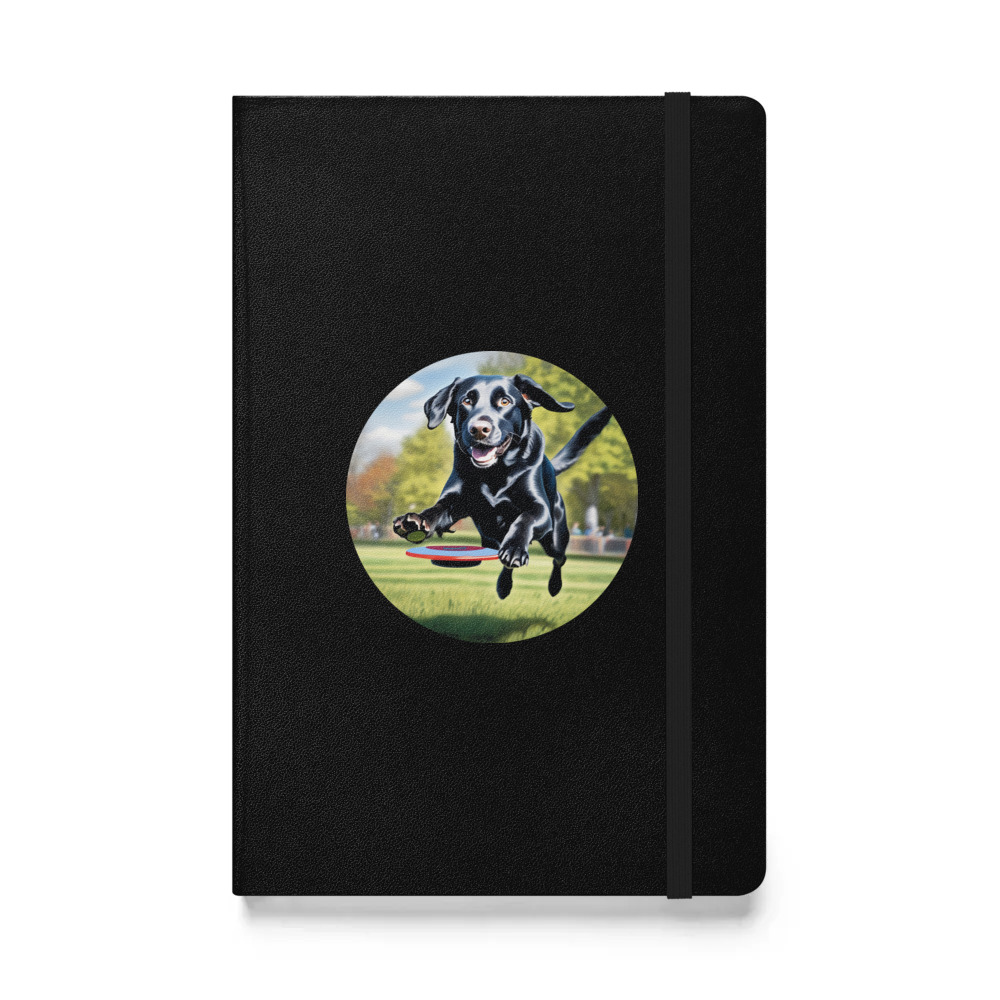 PugMug Custom Black Labrador Retriever Hardcover Bound Notebook