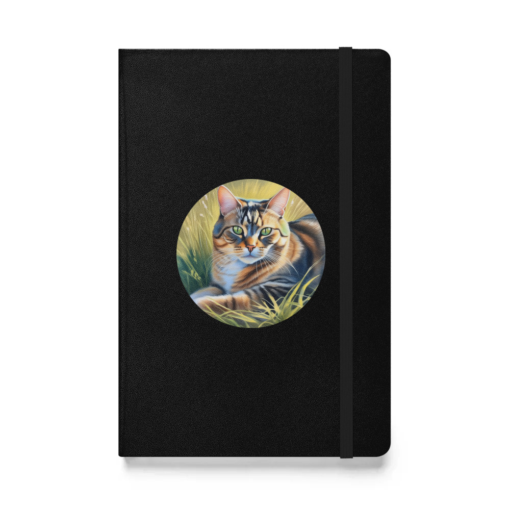 PugMug Custom Tabby Exotic Cat Hardcover Bound Notebook