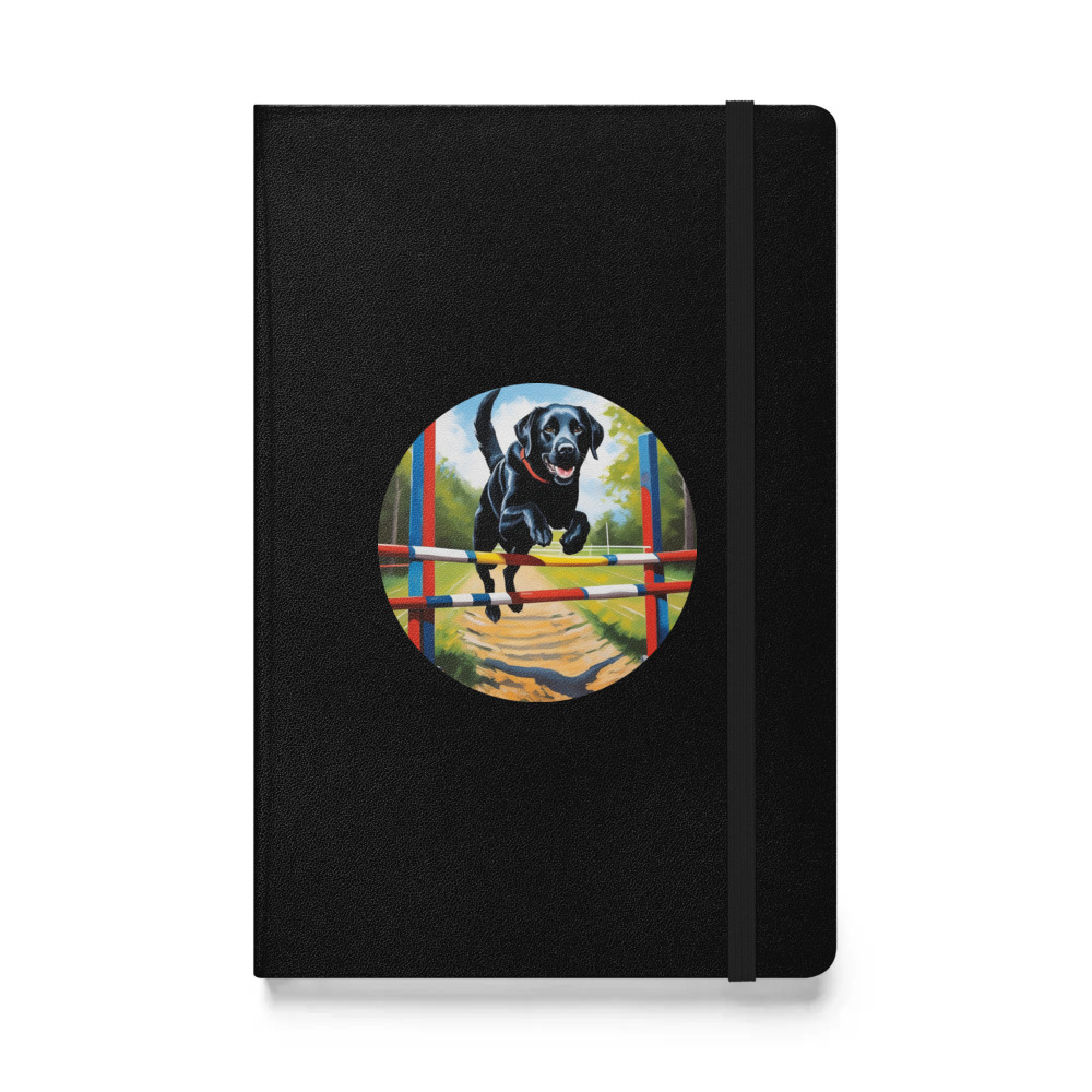 PugMug Custom Black Labrador Retriever Hardcover Bound Notebook