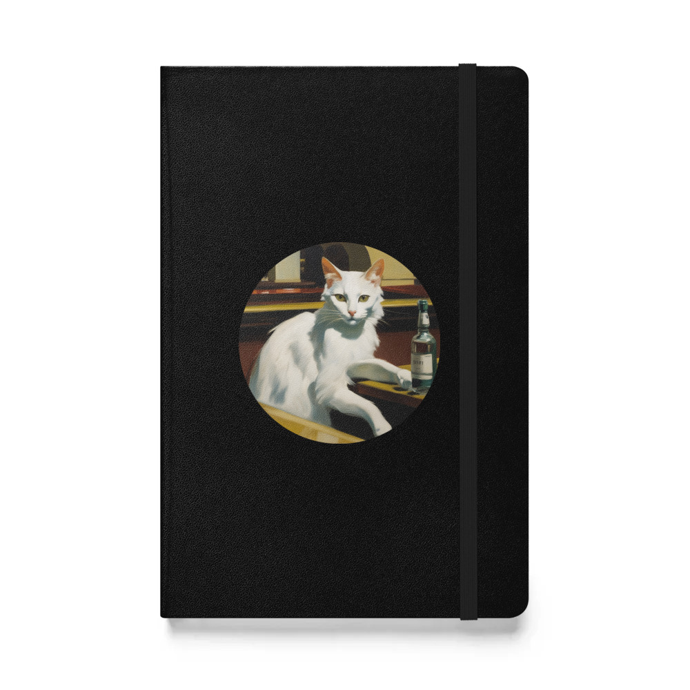 PugMug Custom White Companion Cat Hardcover Bound Notebook