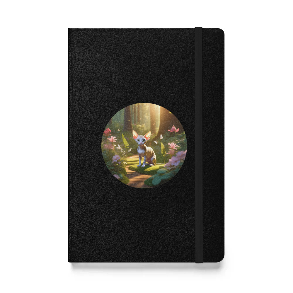 PugMug Custom Tabby Sphynx Cat Hardcover Bound Notebook